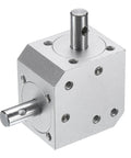 Tapered Bevel Gear Box 1to1 With Right Angle Drive Shafts 8mm 20 Teeth For Diy, aluminum frame with stainless steel shafts