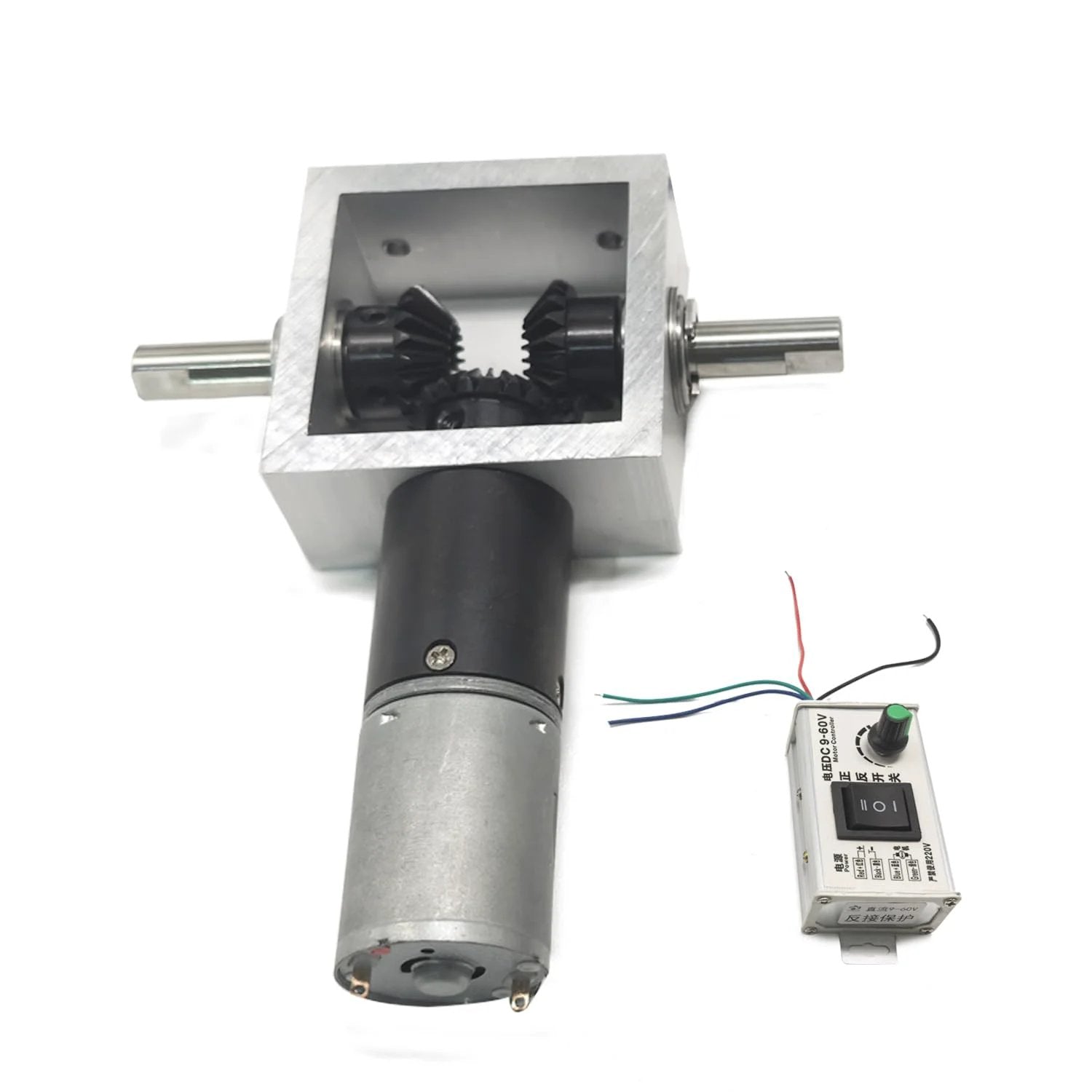 Right Angle Gearbox Kit With Two Output Shafts 24V