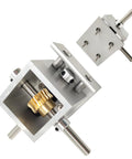 Right Angle Mounting Bracket For PGFUN Right Angle Gearbox Aluminum Alloy 60mm with exposed internal gears