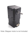 Right Angle Gearbox for Nema 17 Stepper Motor 90 Degree Spiral Bevel Gear with visible output shaft