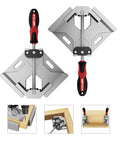 Two Pack 90 Degree Right Angle Corner Clamp For Woodworking With Adjustable Aluminum Alloy Swing Jaw, Durable Aluminum Die Cast Construction, Perfect For Woodworking, Photo Framing, And Diy Projects, Includes 70mm Clamping Range And 95mm Jaw Width WETOLS