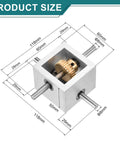 Right Angle Worm Gearbox 90 Degree 1To30 Reduction 1 Module 30 Teeth 8mm Shaft Aluminum Frame with dimensions 118x118x50mm