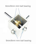 10:1 Right Angle Worm Gearbox 90° Angle Drive Steering Gear Device 20T Reduction Gearbox Simple Mechanical DIY Module with 6mm Shaft