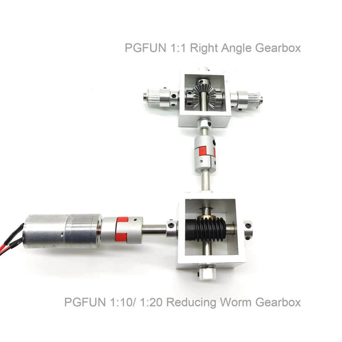 10:1 Right Angle Worm Gearbox 90° Angle Drive Steering Gear Device 20T Reduction Gearbox Simple Mechanical DIY Module with 6mm Shaft