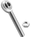 Right hand 3/4 inch Heim joint rod end with jam nut, 5/8 inch bore and 4 inch long shank, zinc finish, shown with jam nut.