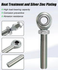 Right hand 3/4 inch Heim joint rod end with jam nut, 3/4 inch bore and 4 inch length, heat treated carbon steel with zinc finish