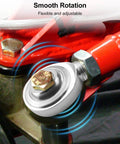 Right hand 3/4 inch Heim joint rod end with jam nut, 5/8 inch bore 4 inch shank, installed in steering system