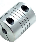 6.35 X 12.7mm Flexible Shaft Coupling 1/4 X 1/2 Inch CNC Rigid Aluminum Coupler, D25mm L30mm for CNC Machining and Rotary Tools