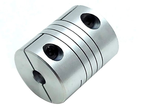 6.35 X 12.7mm Flexible Shaft Coupling 1/4 X 1/2 Inch CNC Rigid Aluminum Coupler, D25mm L30mm for CNC Machining and Rotary Tools