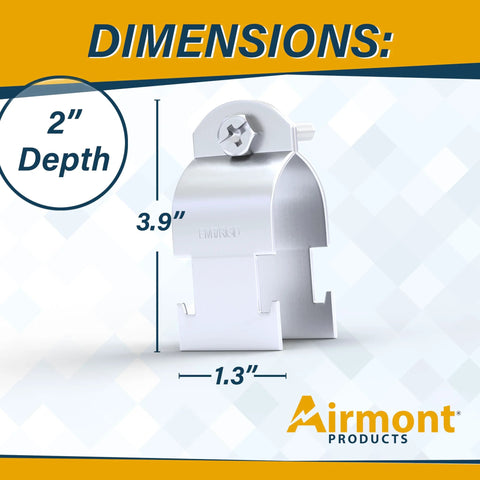 Dimensions of 2 Inch Rigid Conduit Clamp Pack Of 10 In Galvanized Steel For Strut Channel With Quick Twist In Install Durable Clamps