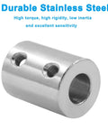 2 Pcs Bore Rigid Coupling Set 8mm to 10mm Shaft Coupler Connector Stainless Steel Coupler Rigid Couplings for 3D Printers Motor Accessories