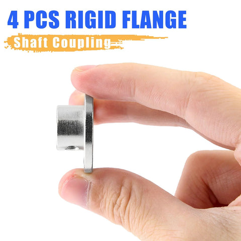 Four Pack 8mm Flange Shaft Couplings With 16mm Body And 8mm Bore 16mm Outer Diameter 13mm Total Height And 24mm Pedestal Spacing
