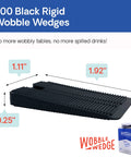 Rigid Plastic Shims For Leveling 300 Pack Made In USA Black Wobble Wedges with dimensions 1.92 x 1.11 x 0.25 inches