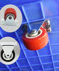 2 Inch Rigid Plate Caster Wheels No Swivel For Furniture And Workbenches, Hard Rubber Wheels, 6 Pack With 24 Screws Included