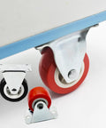 2 Inch Rigid Plate Caster Wheels No Swivel For Furniture And Workbenches, Hard Rubber Wheels, 6 Pack With 24 Screws Included