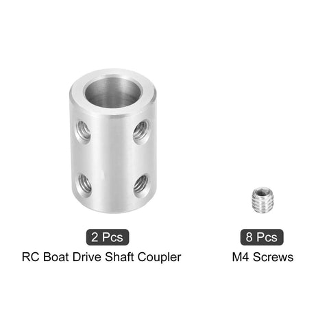 Rigid Shaft Coupling 7 To 10 Mm For 3D Printers And CNC Machines 22 By 16 Mm Dual Piece Set With Eight M4 Screws Stainless Steel