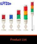 Industrial Signal Tower Light With Red Green And Yellow LED Indicators Built In Buzzer For Clear Alerts In Noisy Environments