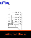 Diagram from instruction manual showing wiring connections for Industrial Signal Tower Light With Red Green And Yellow LED Indicators Built In Buzzer For Clear Alerts In Noisy Environments High Brightness 110 To 120V AC Durable Design Ideal For Industrial Equipment Alarms Rilfyzop T50 2WJB.