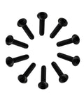 Circular arrangement of RISON Titanium Screws M3 X 6mm Titanium Torx Button Head Screws 10Pcs Black ISO7380 Half Round Head Titanium Bolts