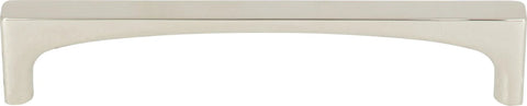 Riverside 5-1/16 Inch Center To Center Cabinet Pull In Durable Finish From The Grace Collection, front view showing zinc construction