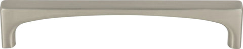 Riverside 5-1/16 Inch Center To Center Cabinet Pull In Durable Finish from the Grace Collection, front view, zinc construction, sleek design.