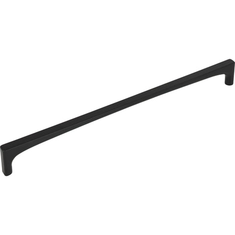 Riverside 8-13/16 Inch Center-To-Center Cabinet Pull In Honey Bronze Finish, durable satin black hardware, front view.
