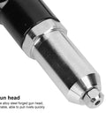 Close-up of Rivet Gun Adapter For Electric Drill With Vertical Grip, High Hardness Alloy Steel Forged Head for pull rivets.