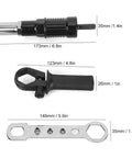 Rivet Gun Adapter For Electric Drill With Vertical Grip, High Hardness Alloy Steel Forged Head, Riveting Tool Kit With Wrench