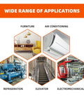 Range of applications for 30 Piece Multi Grip Rivet Nut Kit M5 M6 M8; furniture, air conditioning, refrigeration, elevator, electromechanical