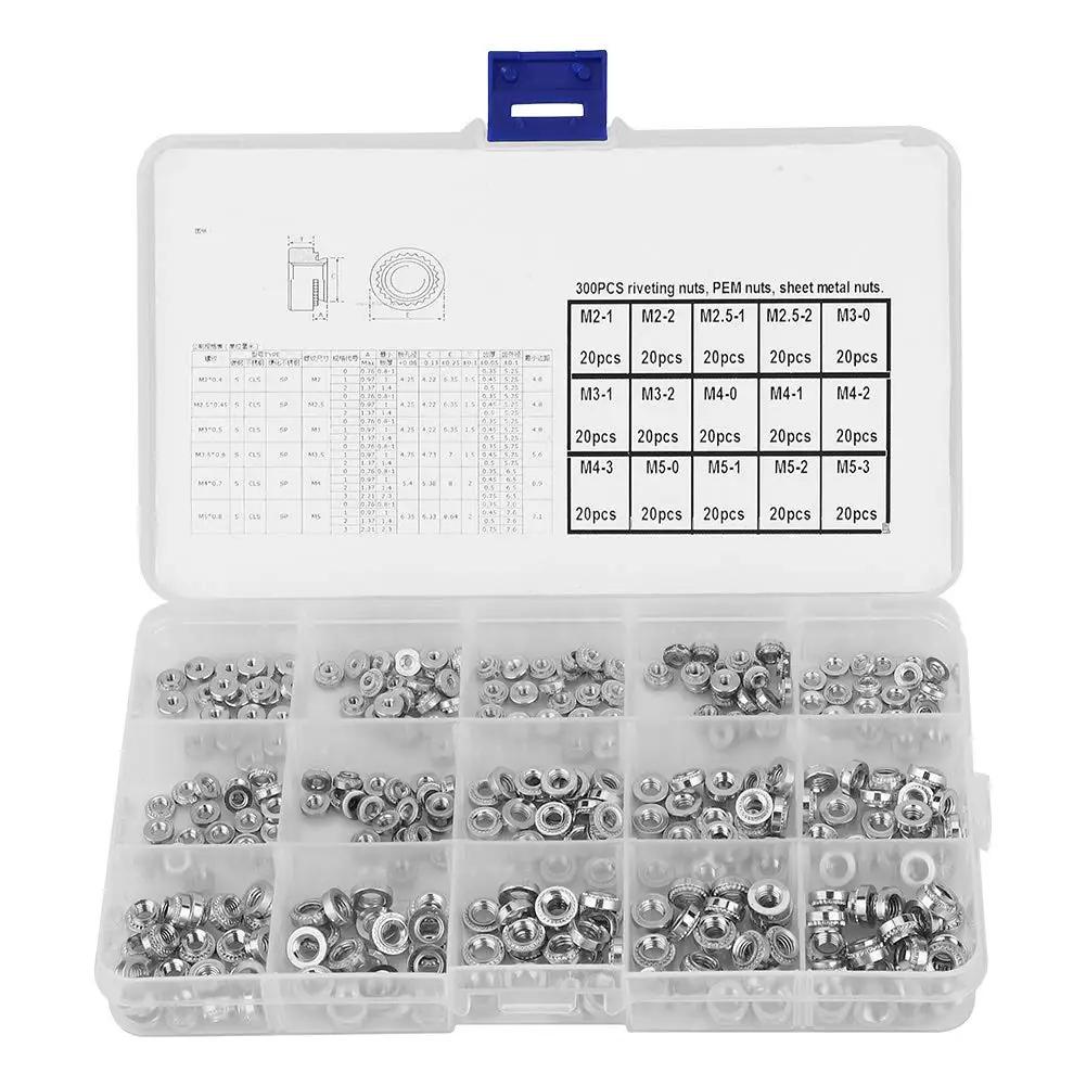 Rivet Nut Assortment Kit 300Pcs for Projects