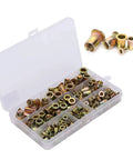 160 Piece Pull Rivet Nut Set, Zinc Plated Carbon Steel Nutserts Kit, Mixed Sizes M3 to M10 in storage case