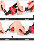 Step-by-step guide using 16-inch Rivet Nut Tool, Rivnut Tool Kit with 15 SAE & Metric Mandrels and 236pcs Rivnut Assortment Kit.