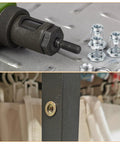 Multi Grip Rivet Nut Set 10Pcs 10-24 Thread Carbon Steel Blind Rivet Nuts With Zinc Finish being used in metal installation