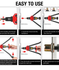 Step-by-step guide on using the Rivet Nut Tool, 16-inch Rivnut Tool Kit with 15 SAE & Metric Mandrels, 236pcs Rivnut Assortment Kit