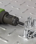 Rivet Nuts Thread Size 10 32 304 Stainless Steel Knurled Flat Head Threaded Inserts for Metal and Plastic, tool adjacent