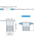 Rivet Nuts Thread Size 10 32 304 Stainless Steel Knurled Flat Head Threaded Inserts For Metal And Plastic 40 Pack diagram