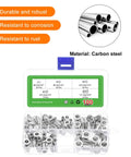 Rivet Nuts Kit With 100 Pieces In Five Thread Sizes Including 6-32, 8-32, 10-24, 10-32, And 1/4-20 Aluminum Knurled Rivet Nuts For Automotive