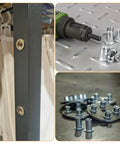 Rivet Nuts Flat Head Set With Knurled Body, 160 Pcs, M3 M4 M5 M6 M8 M10 Aluminum Alloy Insert Nuts For DIY Auto Repairs