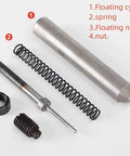 Pro Grade Riveting Machine Kit With Semi Hollow Rivets And Flanging Tools Easy Setup includes floating cylinder, spring, and needle.