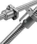 Close-up of RM1204 Set SFU1204 Rolled Ball Screw C7 with 1204 Ball Nut for CNC axis motion and smoother linear travel under load