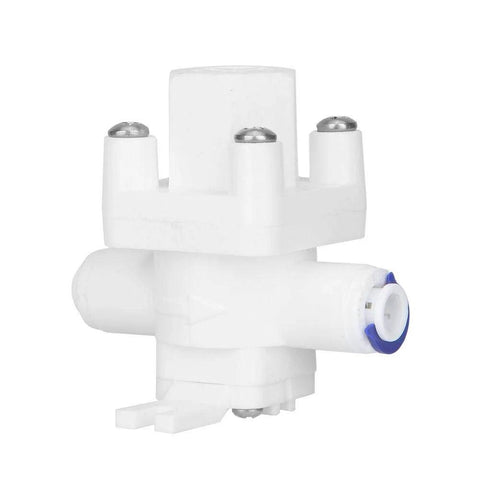 1/4 inch RO pressure reducing valve with easy install fitting for reverse osmosis systems and direct drink machines.