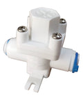 RO system pressure relief regulator with 1/4 inch tube for reverse osmosis, preventing leaks and pressure spikes, easy installation