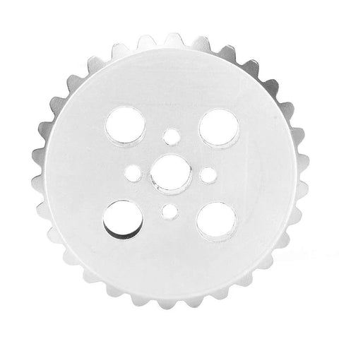 Beefy Bevel Gear Set For FRC Robots Zinc Alloy Aluminum Bearing 22mm, front view of zinc alloy gear with 30 teeth