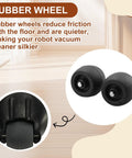 Replacement Front Caster Wheel 2 Pack For Robot Vacuum Models R101AE RV1001AE UR1100SRUS AV1002AE AV1010AE RV100AE shown with rubber wheels
