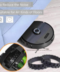 Anti Slip Replacement Tire Set For J7 I7 S9 500 600 700 800 900 E3 E5 Robot Vacuum Cleaners with close-up of heavy duty rubber wheels
