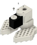 Robotic Arm Servo Motor 7.4V with 20 Inch Debugging Wire and 1 to 345 Reduction Ratio attached to industrial bracket