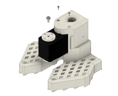 Robotic Arm Servo Motor 7.4V with 20 Inch Debugging Wire and 1 to 345 Reduction Ratio attached to industrial bracket