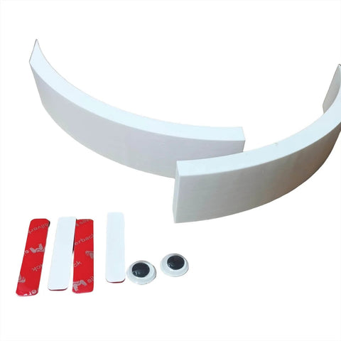 Two Inch Robotic Vacuum Bumper Extender Anti Stuck Guard Keeps Your Cleaner From Getting Stuck Under Couches Beds And Other Low Furniture Fits Most Robot Vacuums Easy Mount Durable Protection For A Hassle Free Clean set of two bumpers with adhesive strips and mounting components.