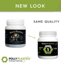 Four Step Rock Tumbler Grit and Polish Refill Kit includes four grit grades and a final polish, totaling 3 lb of media bottles shown