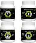 Four Step Rock Tumbler Grit and Polish Refill Kit includes four grit grades and a final polish, totaling 3 lb of media
